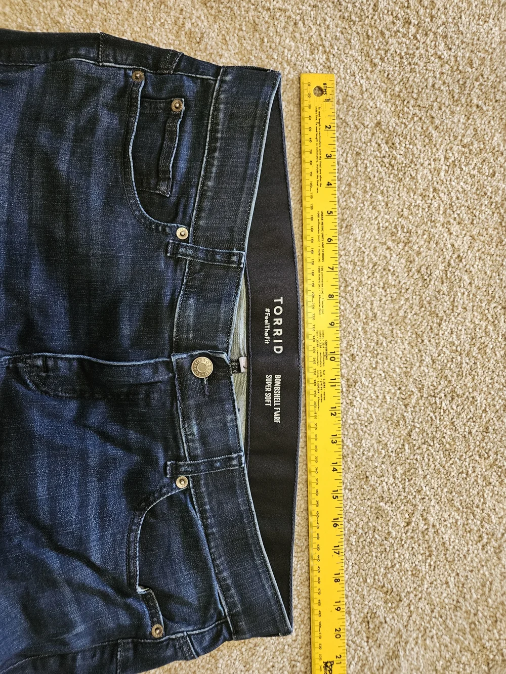 Torrid Dark Black/Blue Flared Jeans Sz. 20R - Picture 2 of 9